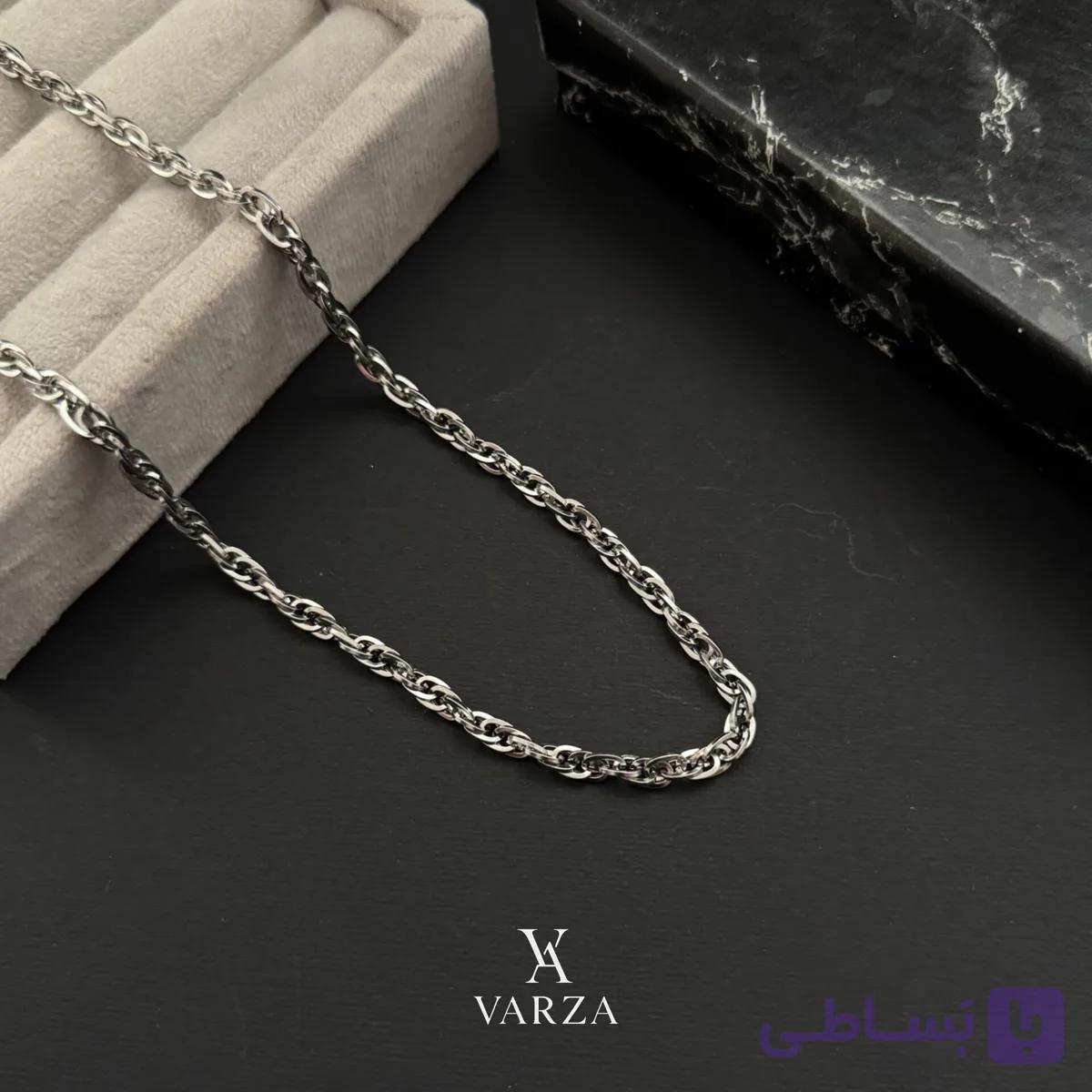 زنجیر استیل مردانه طرح پیچی — تصویر 1