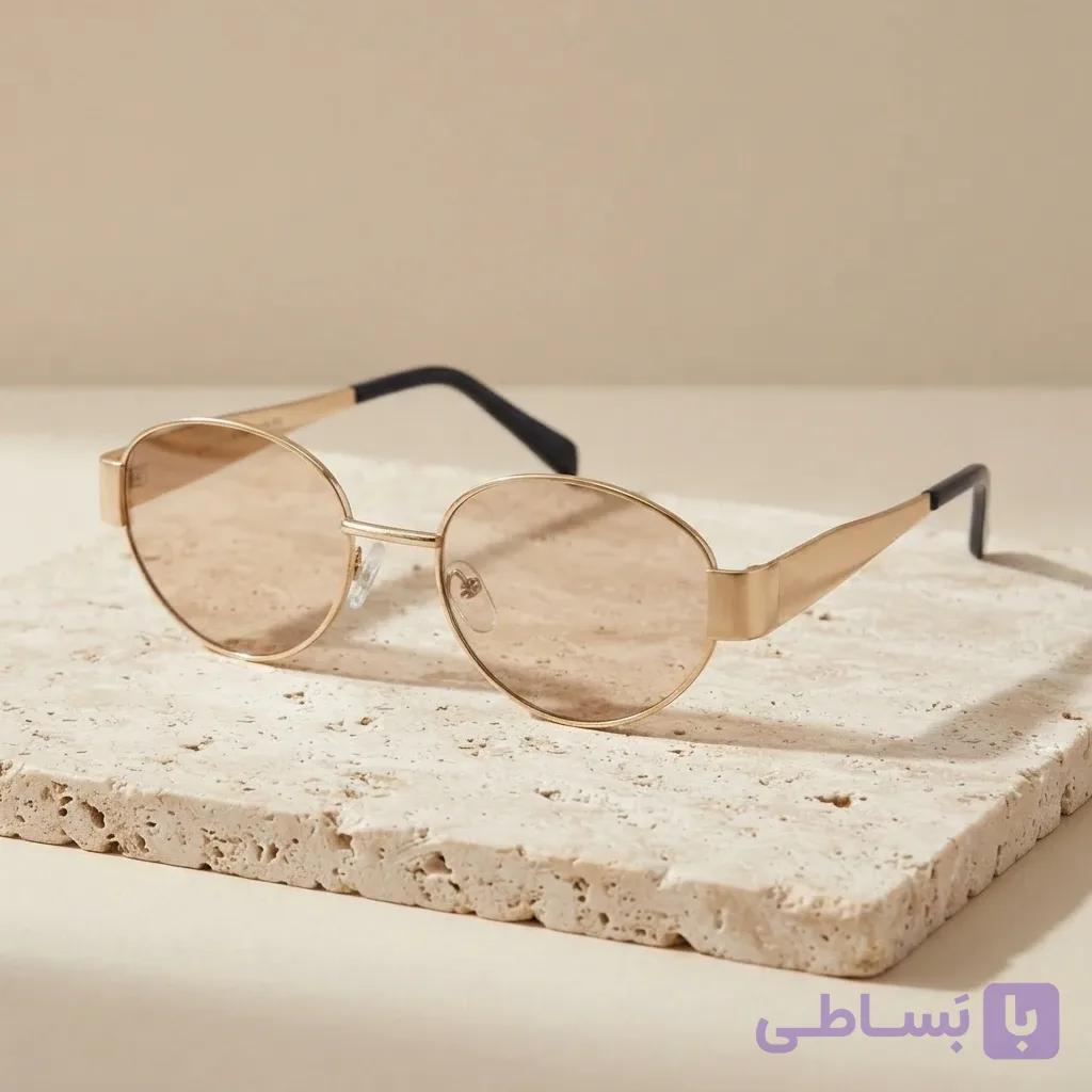 عینک آفتابی سلین CELINE استاندارد UV فریم لس یونیسکس قهوه ای — تصویر 1