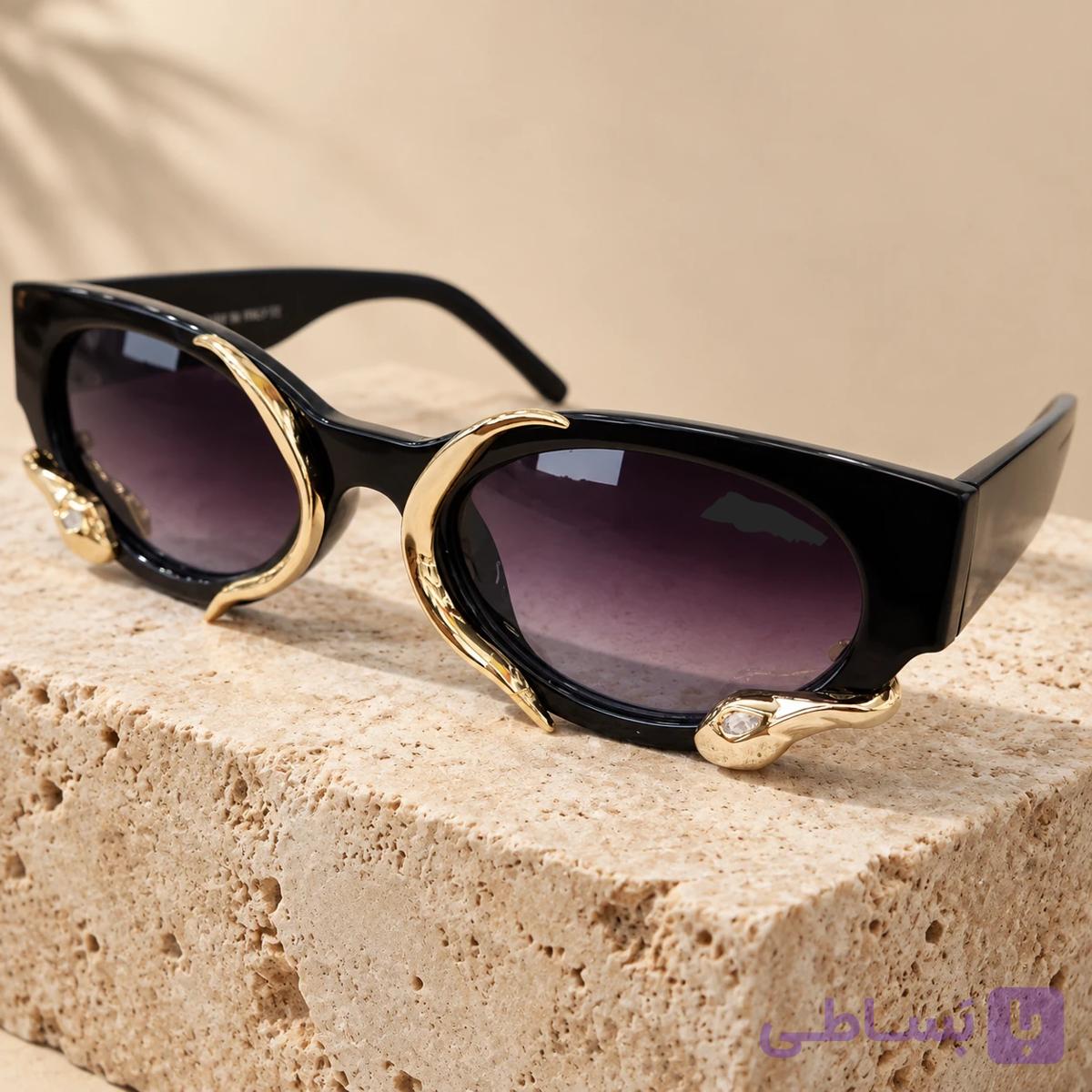 عینک آفتابی زنانه ماری استاندارد UV فریم ماری مشکی — تصویر 1