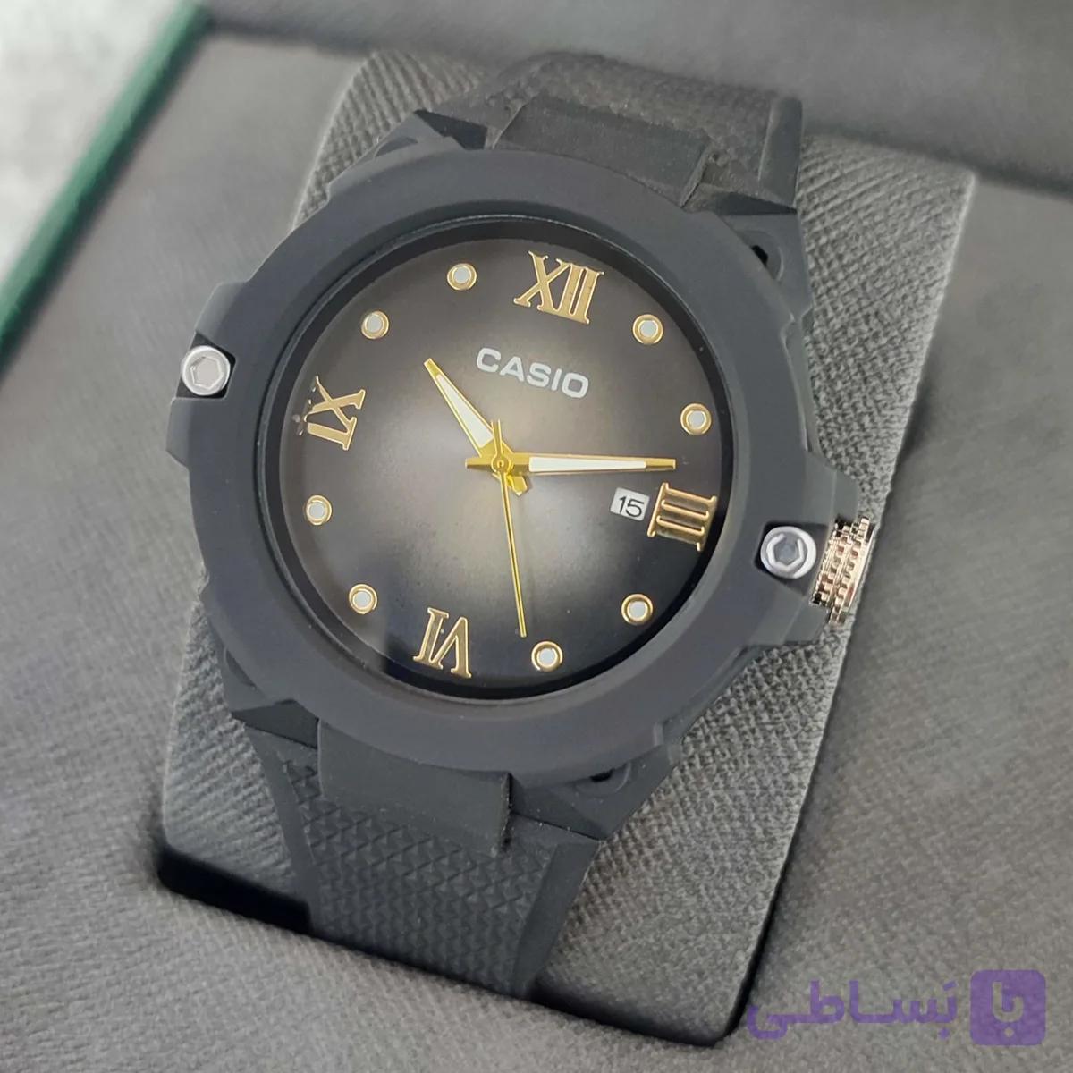 ساعت مردانه اسپرت کاسیو CASIO بند رابر ضد آب تاریخ دار — تصویر 1