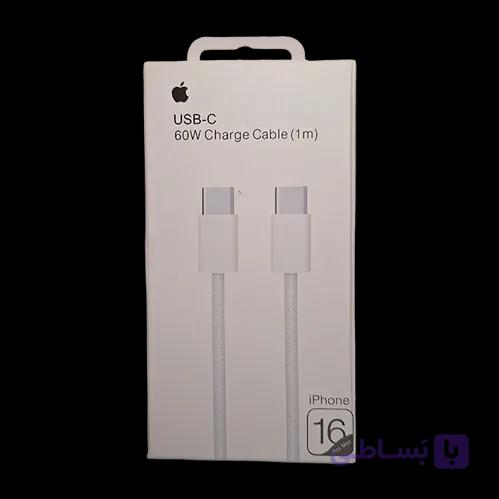 کابل شارژ فست Type-C به Type-C آیفون 16 پرو مکس مدل MQKJ3ZM/A 60W — تصویر 1