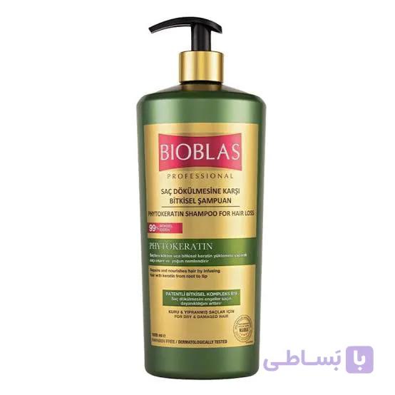 شامپو بیوبلاس (Bioblas) مدل پروفسشنال (Professional) با فیتوکراتین – مخصوص موهای خشک و آسیب‌دیده – ۱۰۰۰ میلی‌لیتر