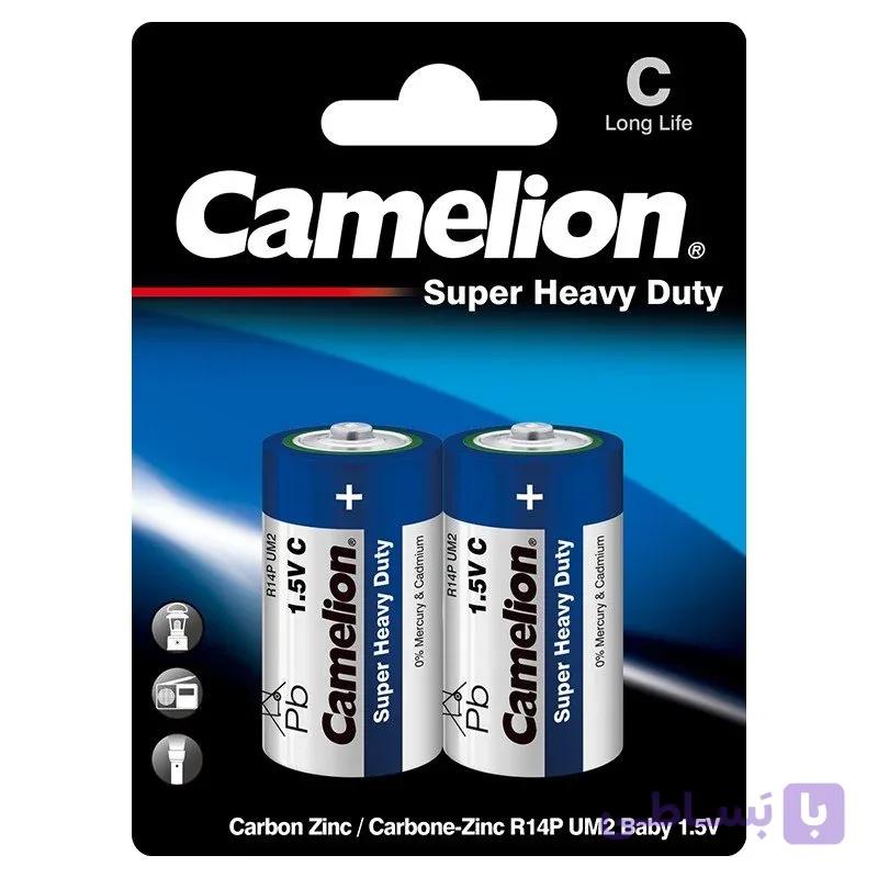 باتری متوسط C کملیون مدل Super Heavy Duty R14 بسته 2 عددی
