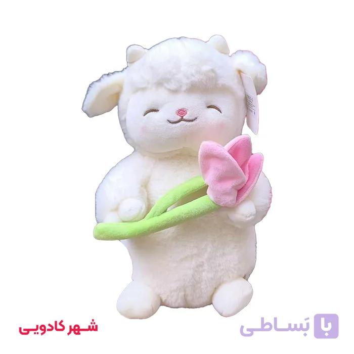 عروسک پولیشی بره گل بدست ۲۵ سانتی متر — تصویر 1