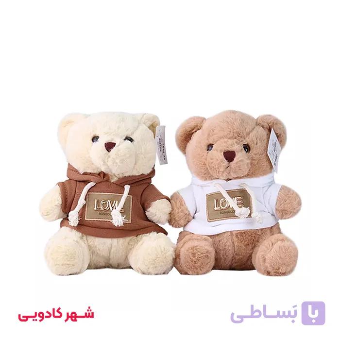 عروسک پولیشی خرس هودی دار 25 سانتی متر — تصویر 1