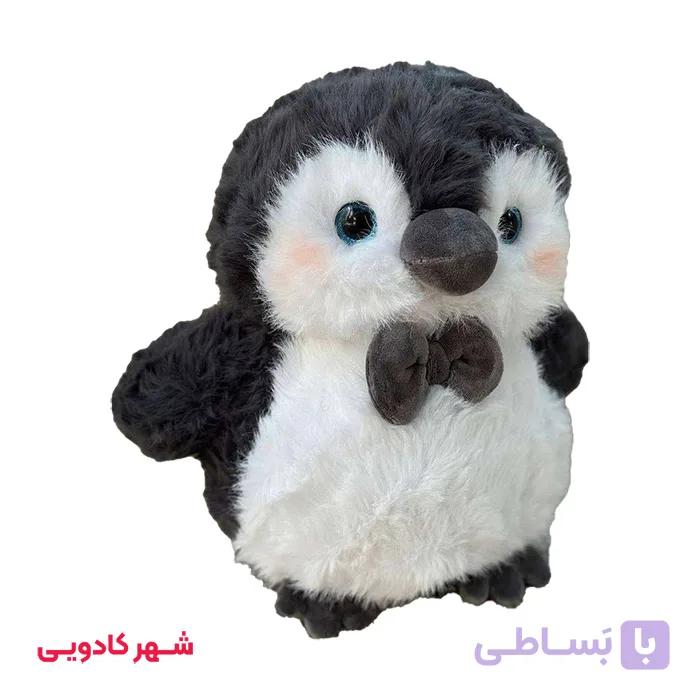 عروسک پولیشی پنگوئن پاپیونی 25 سانتی متر — تصویر 1