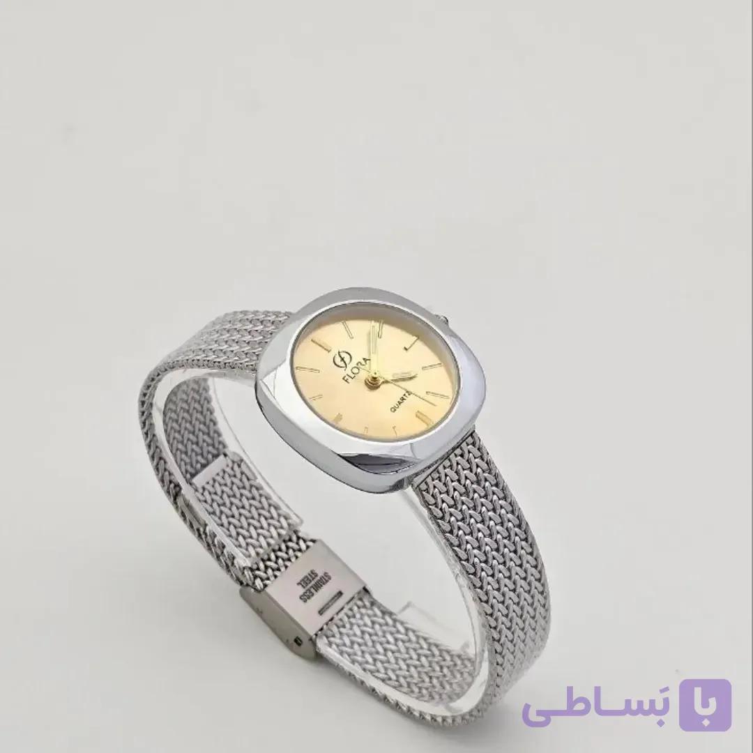 ساعت زنانه فلورا بند استیل موتور SL68