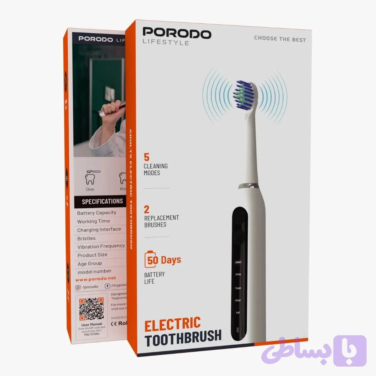 مسواک شارژی (Electric Toothbrush) از برند Porodo Lifestyle — تصویر 1