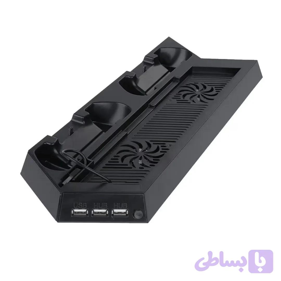 فن خنک کننده و پایه شارژر پلی استیشن 4 دابی مدل TP4-023B — تصویر 1