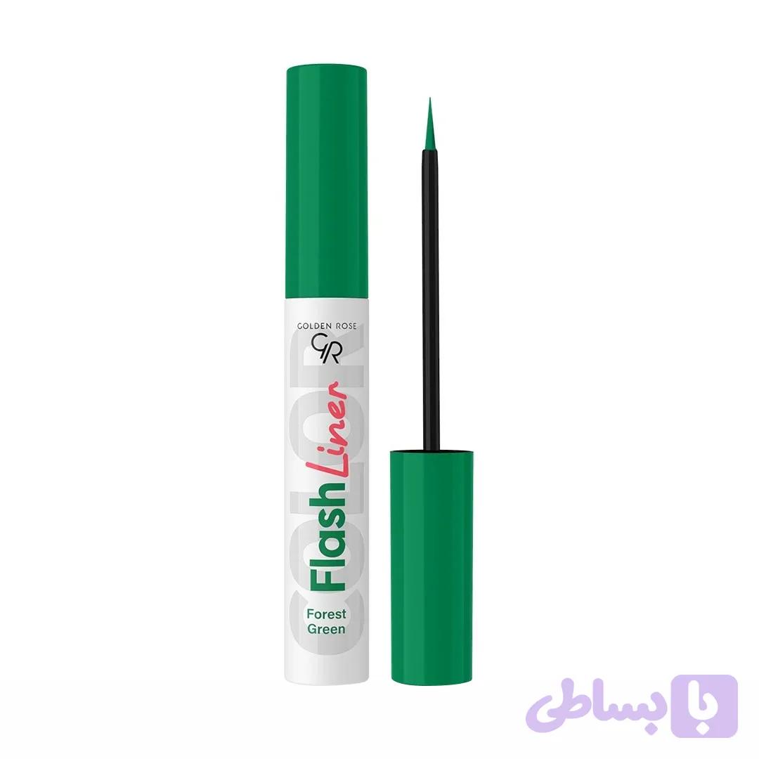 خط چشم گلدن رز مدل FLASH LINER رنگ Forest Green — تصویر 1