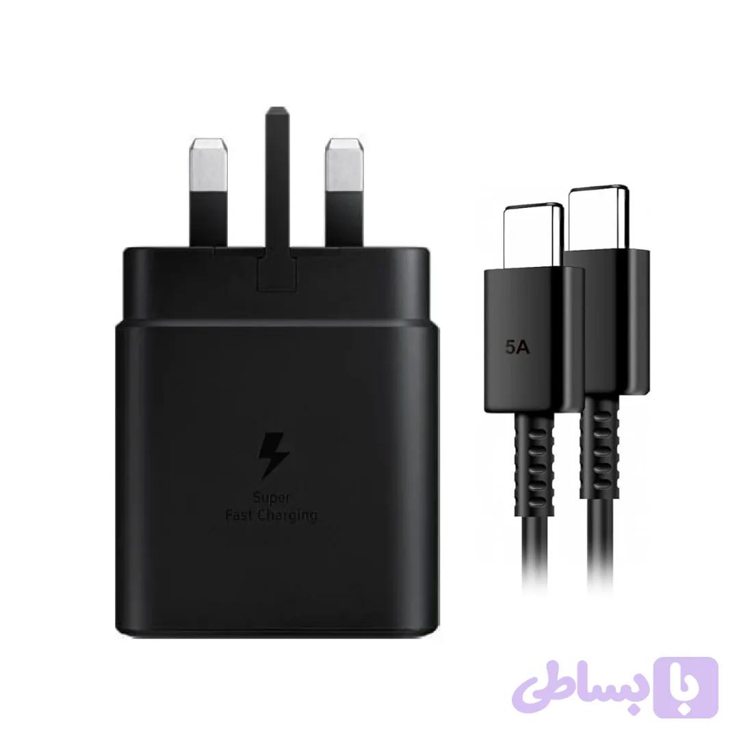 آداپتور شارژر 45 وات اورجینال سامسونگ مدل EP-T4511 همراه با کابل تایپ سی — تصویر 1