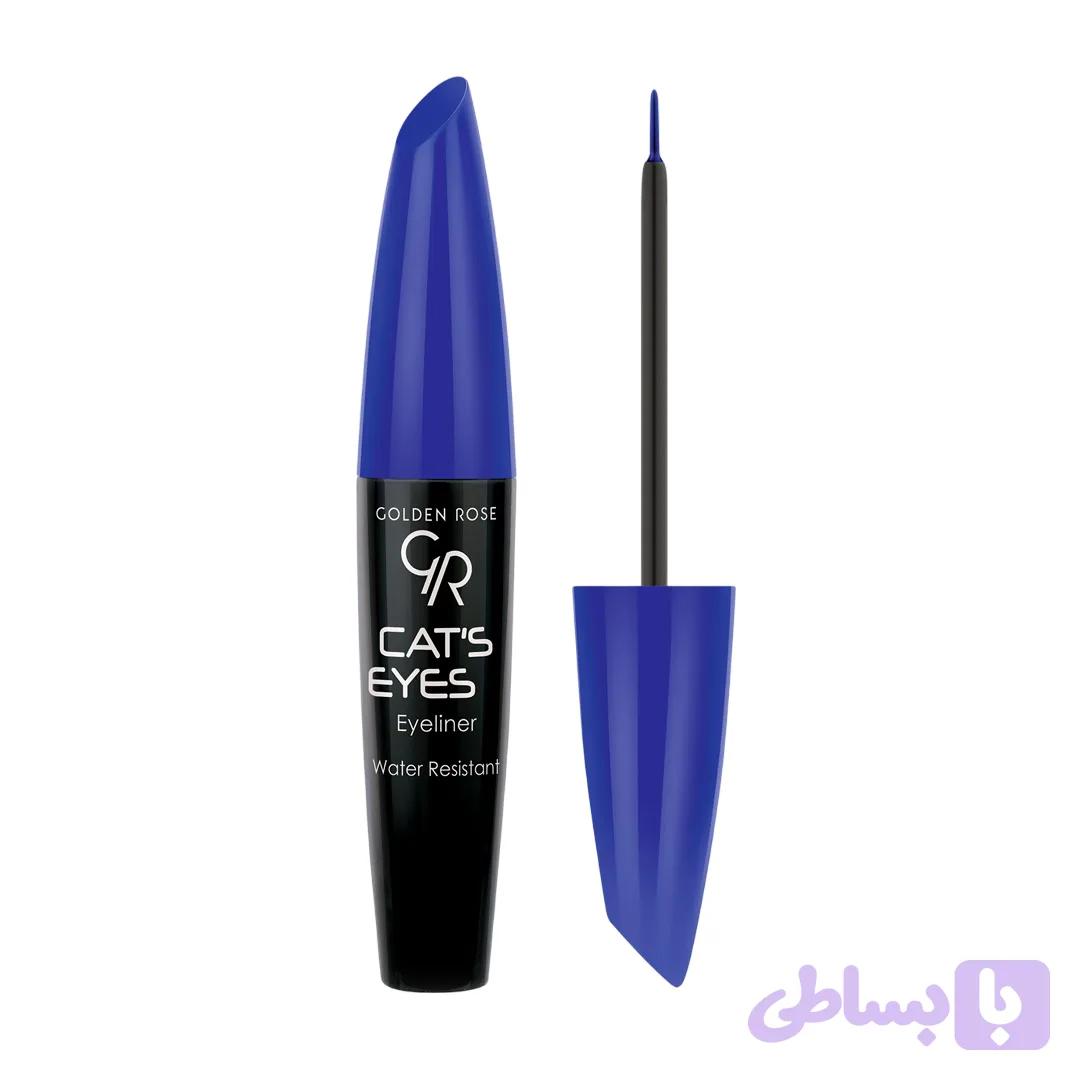 خط چشم گلدن رز مدل CAT’S EYES رنگ BLUE