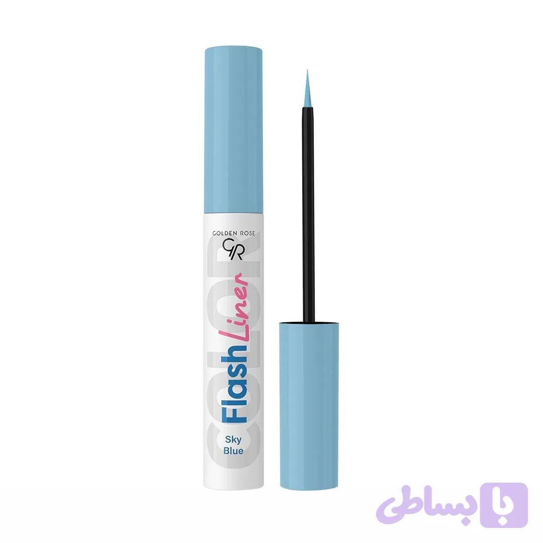 خط چشم گلدن رز مدل FLASH LINER رنگ SKY BLUE — تصویر 1