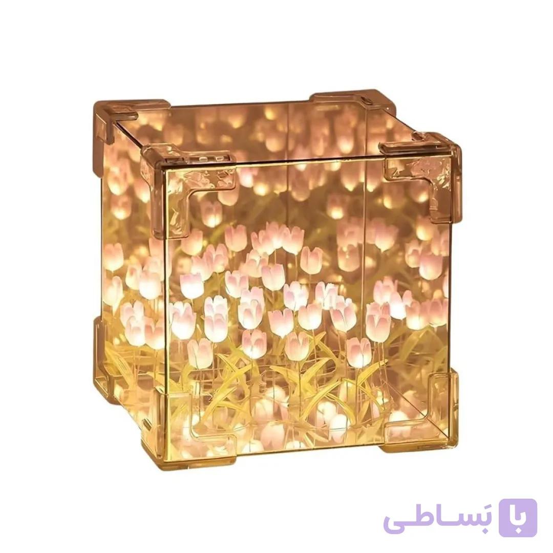 آباژور رومیزی مدل دشت لاله‌ بی نهایت مکعبی — تصویر 1
