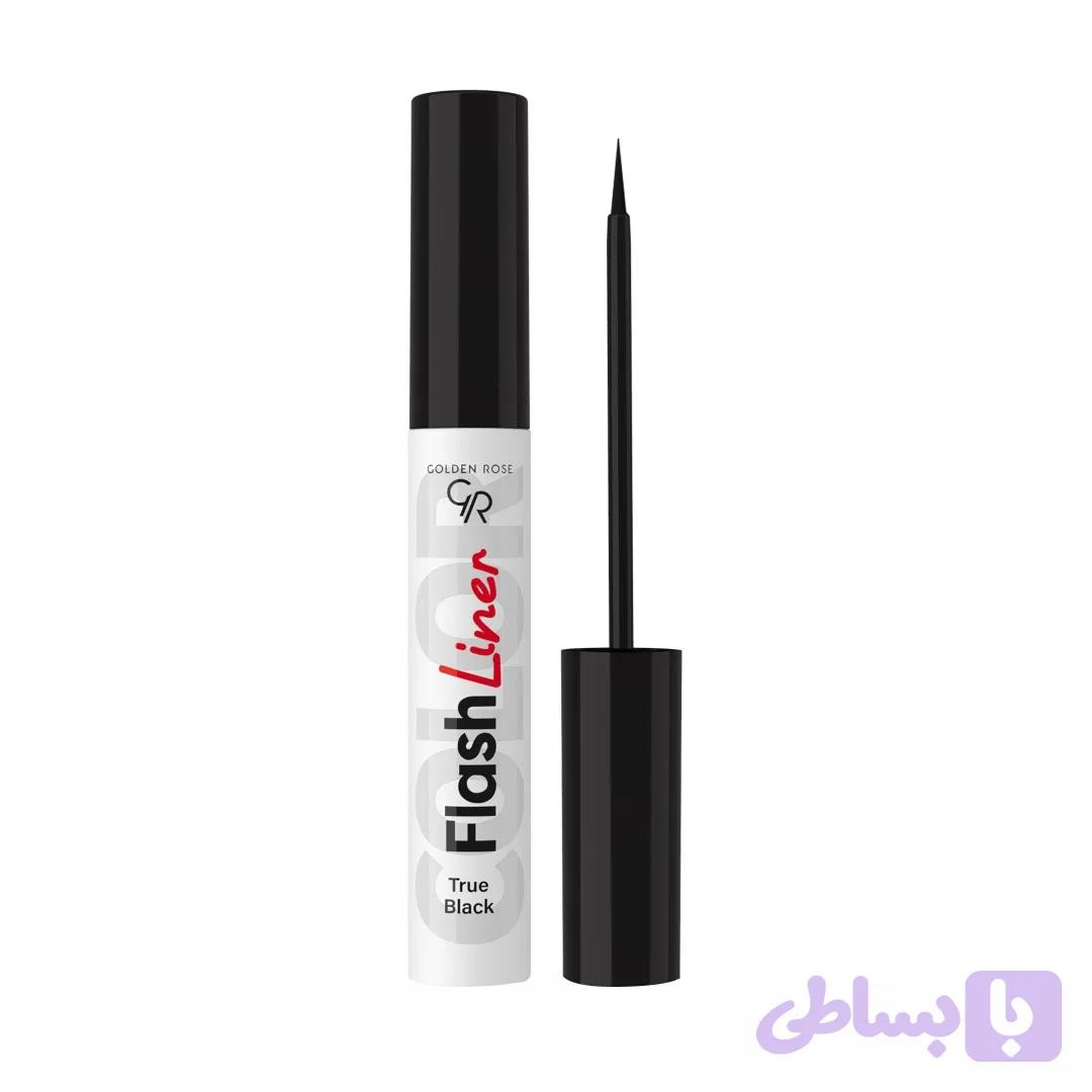 خط چشم گلدن رز مدل FLASH LINER رنگ True Black — تصویر 1