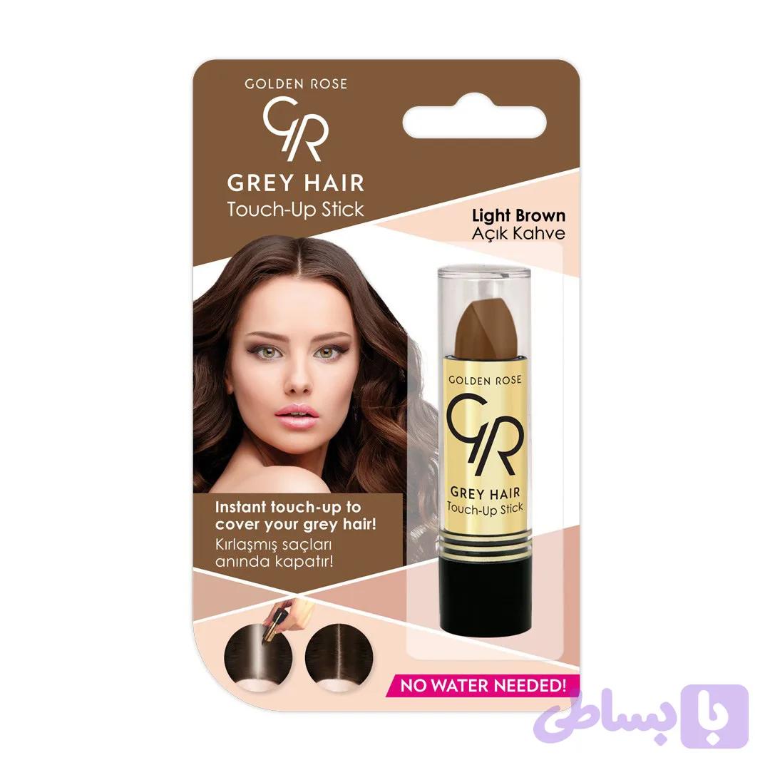 رژ مو گلدن رز مدل GREY HAIR رنگ LIGHT BROWN