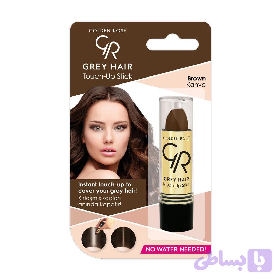 رژ مو گلدن رز مدل GREY HAIR رنگ BROWN