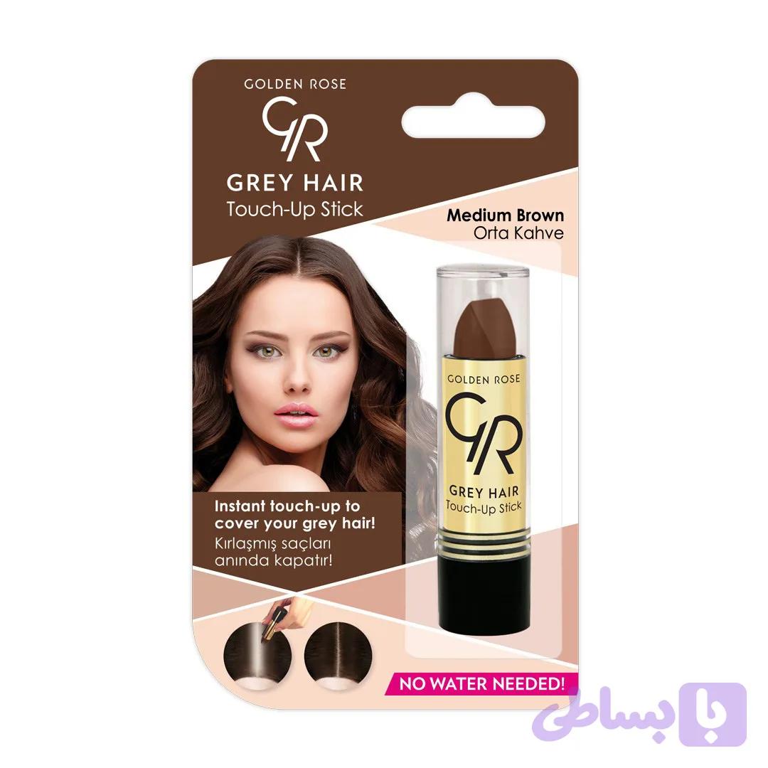 رژ مو گلدن رز مدل GREY HAIR رنگ MEDIUM BROWN