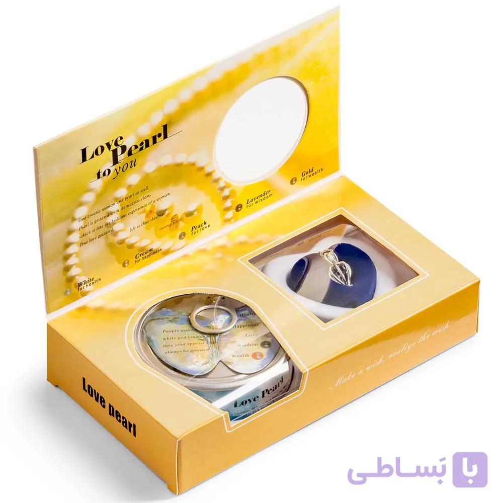 گردنبند مروارید عشق (استیل درجه 1) تک و عمده — تصویر 1