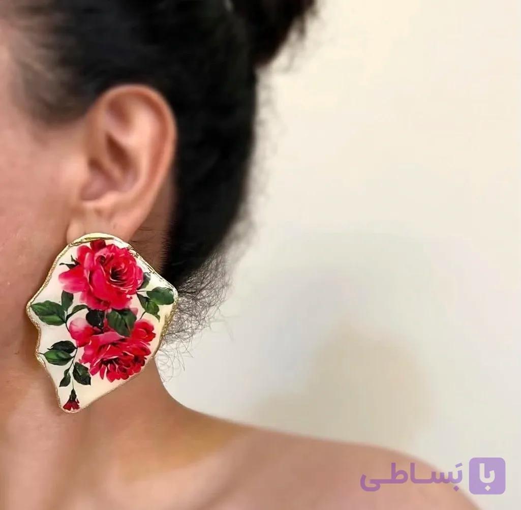 گوشواره رزینی شکیبا دستساز سبک و راحت