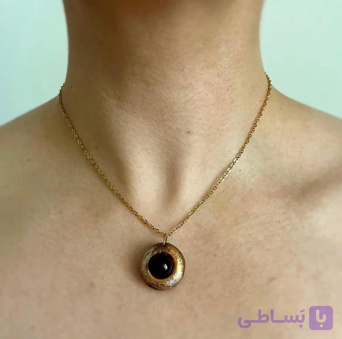 گردنبند تک نسخه شکیبا دستساز شیک و زیبا
