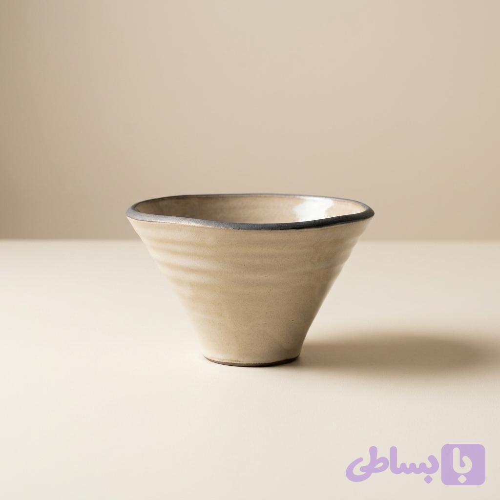پیاله وی سفالی لعابدار