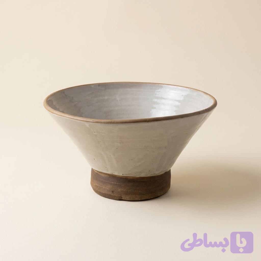 کاسه وی سفالی لعابدار