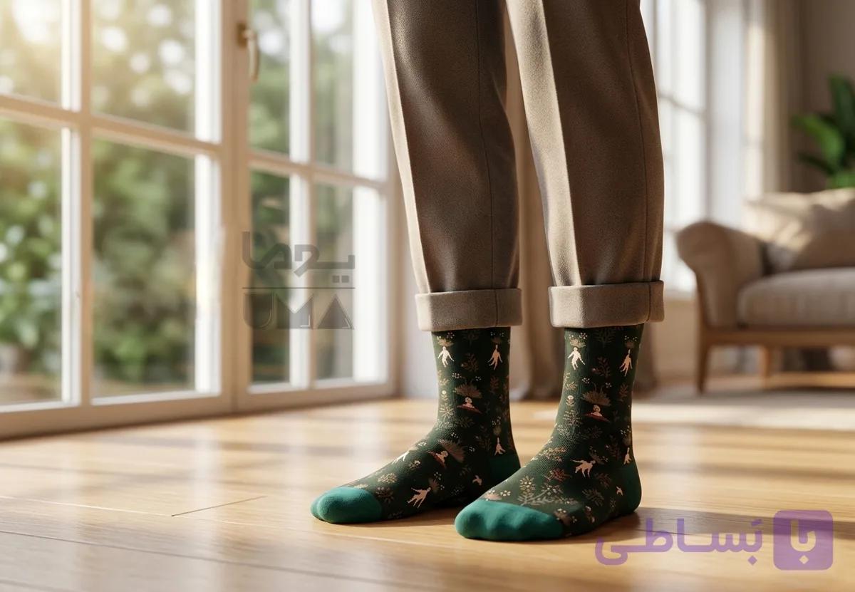 جوراب ساقدار نقش جنگل (برند ماکسیائو)