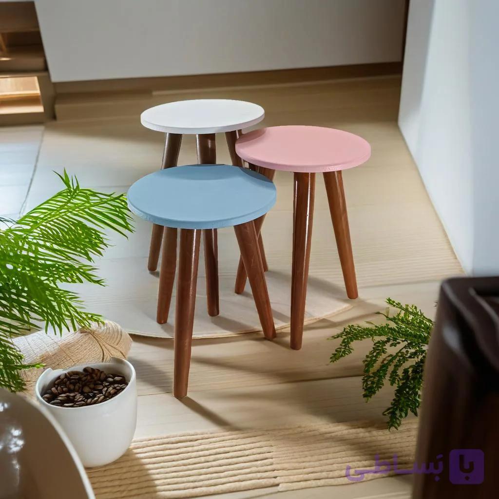 میزعسلی مدل گرد /زیرگلدونی جدید فانتزی 323 کد 82