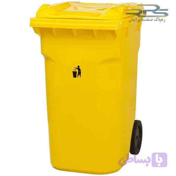سطل زباله چرخ دار 360 لیتری گودبین — تصویر 1
