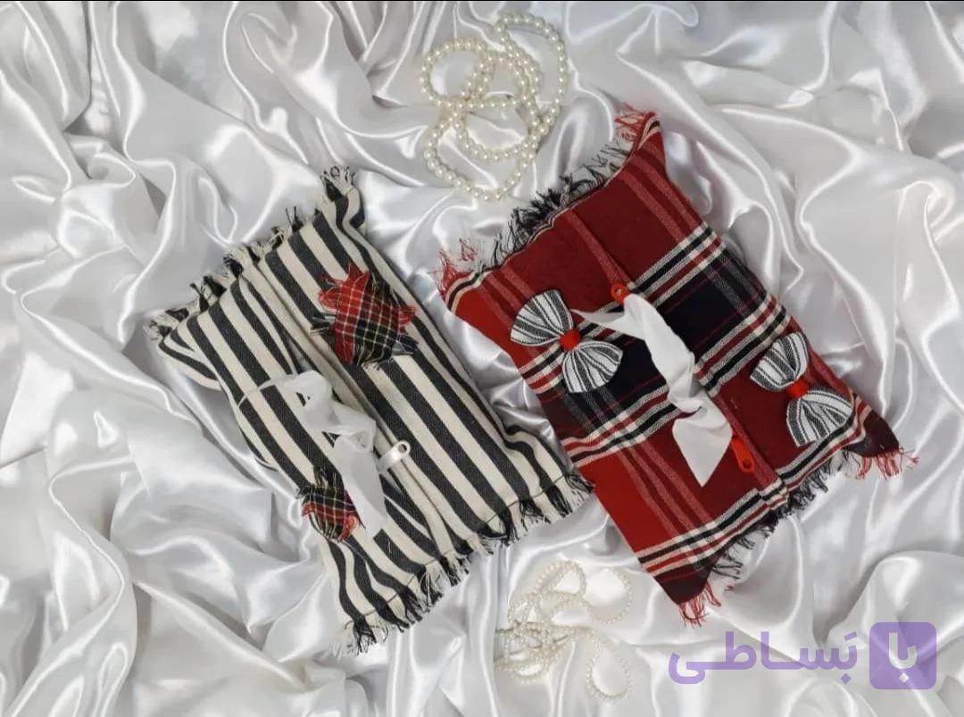 جا دستمال کاغذی با پارچه سنتی — تصویر 1