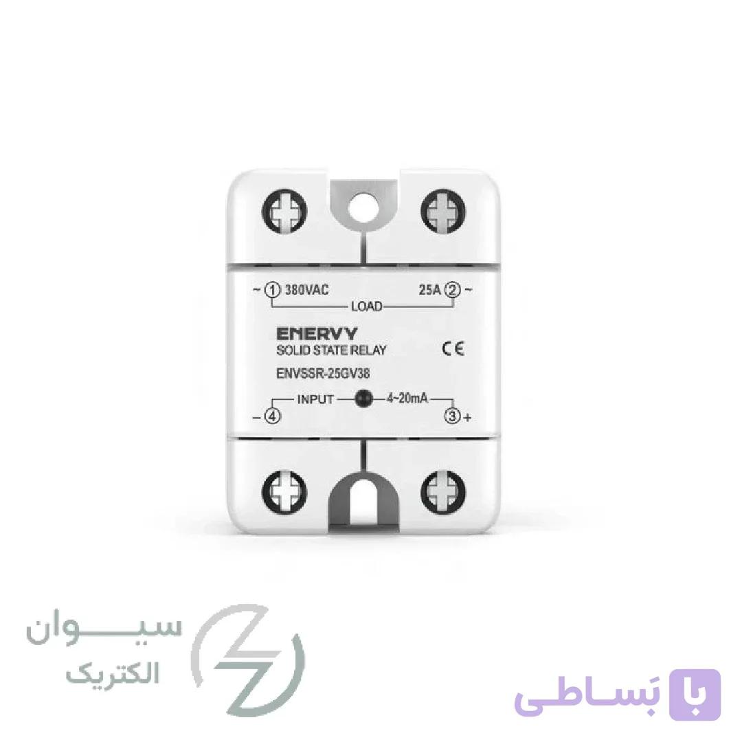 رله حالت جامد 25 آمپر تکفاز ENVSSR-25GV38