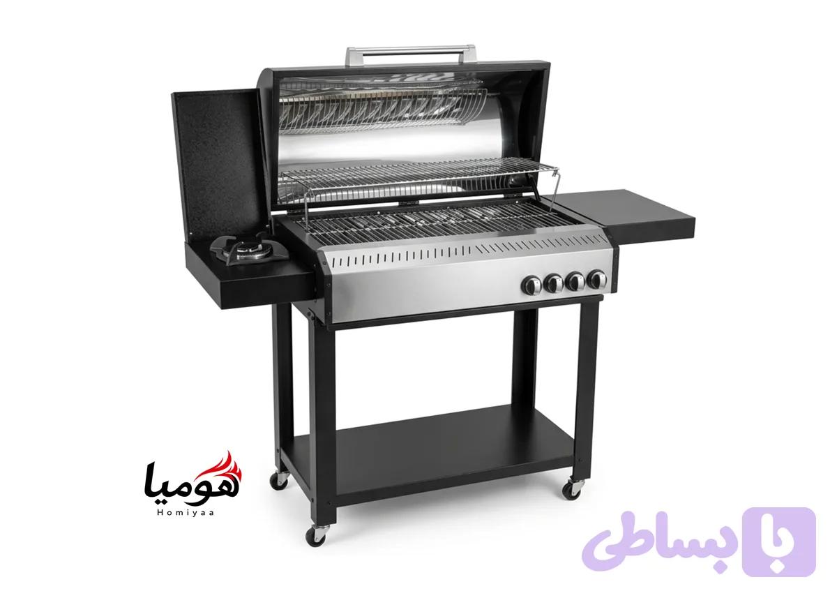 باربیکیو کابینت دار محفظه استیل پلوپزدار 120 سانتی لوله و محفظه استیل