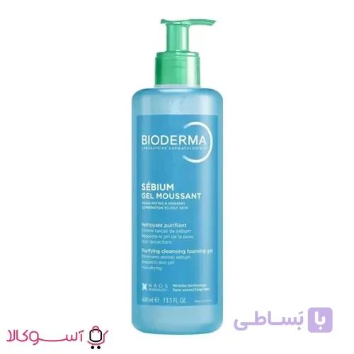 ژل شستشو پوست چرب و مختلط بایودرما مدل sebium حجم 400 میل