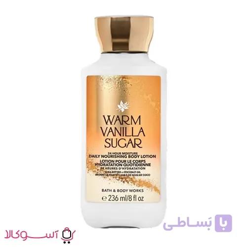 لوسیون بدن بث اند بادی مدل WARM VANILLA SUGAR حجم 236 میل