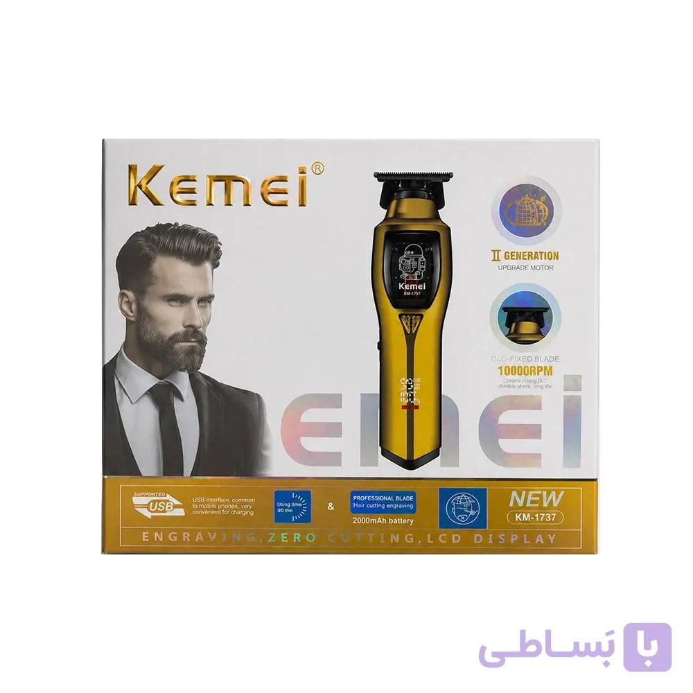 ماشین اصلاح و خط‌زن حرفه‌ای کیمی (Kemei) مدل KM-1737 — تصویر 1