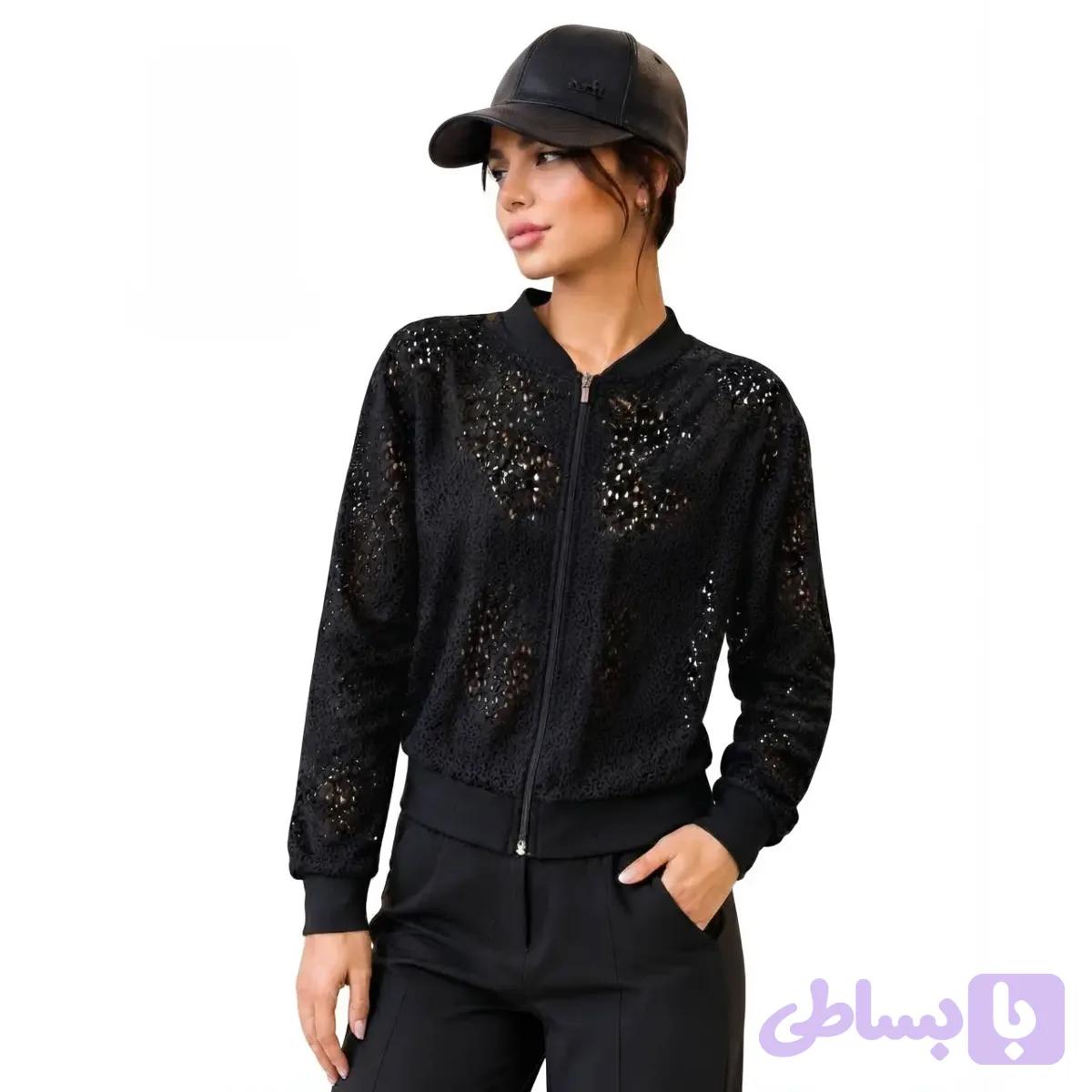 سویشرت گیپور گل ریز زنانه مدل ۲۶۸۶ — تصویر 1