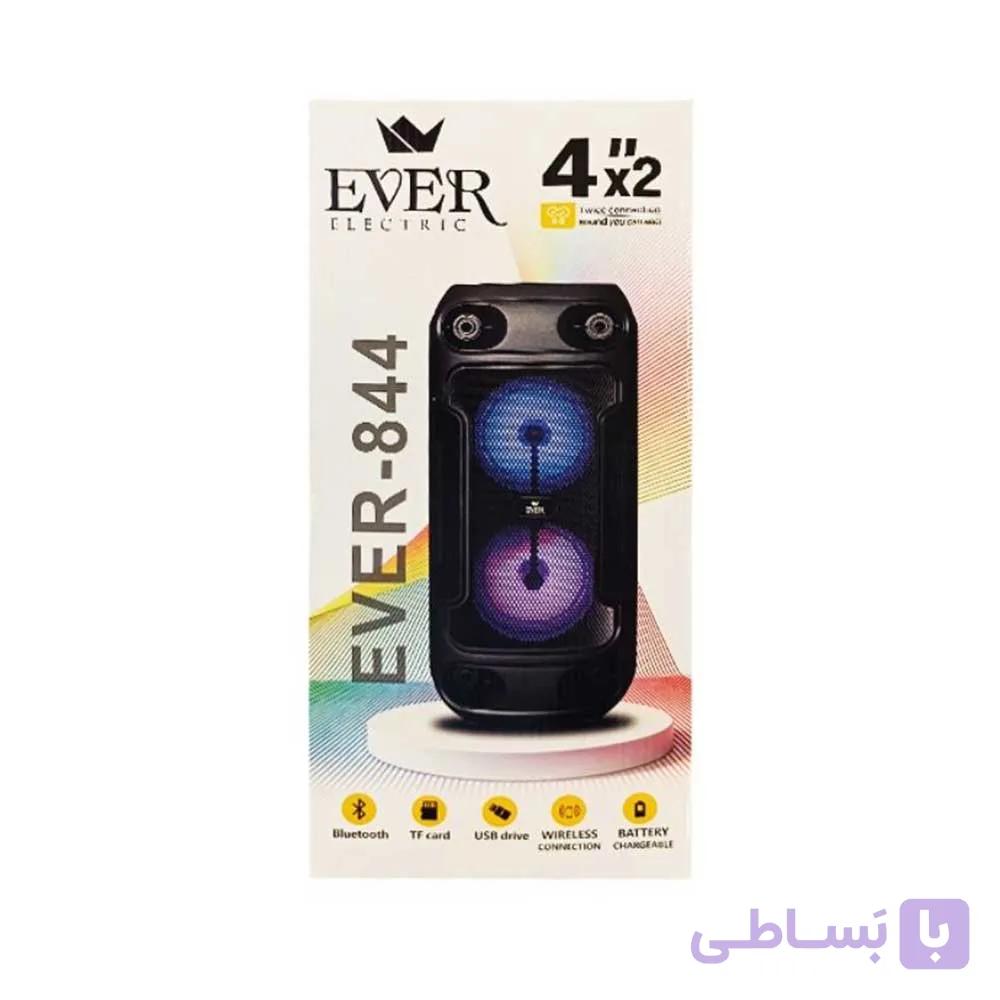 اسپیکر بلوتوثی EVER-844 با دو بلندگوی ۴ اینچی و باتری تعویضی