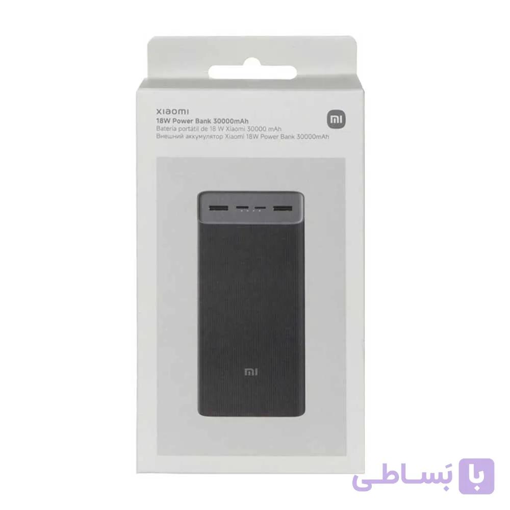 پاوربانک شیائومی ۳۰۰۰۰ مدل PB3018ZM با توان ۱۸ وات و شارژ همزمان ۳ دستگاه