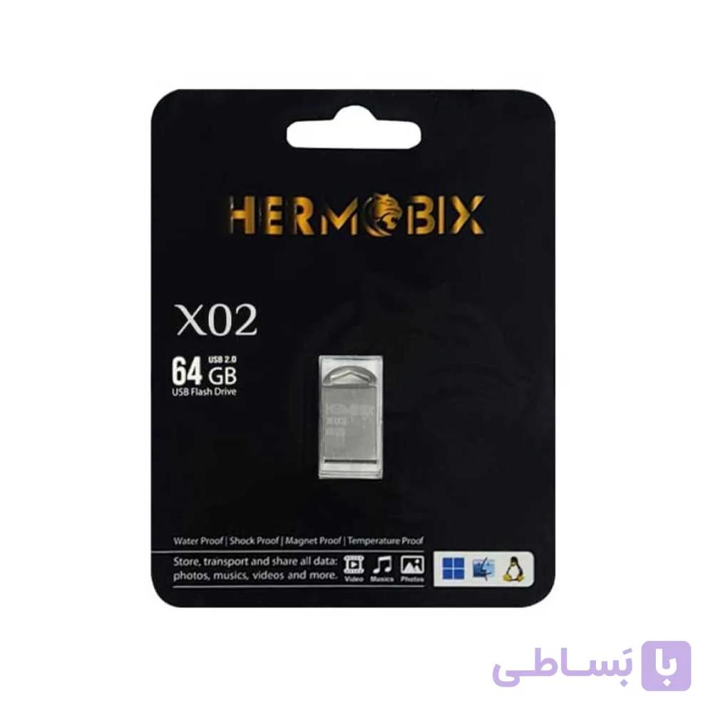 فلش مموری HERMOBIX X02 64GB – مقاوم و کاربردی برای انتقال فایل‌های روزمره