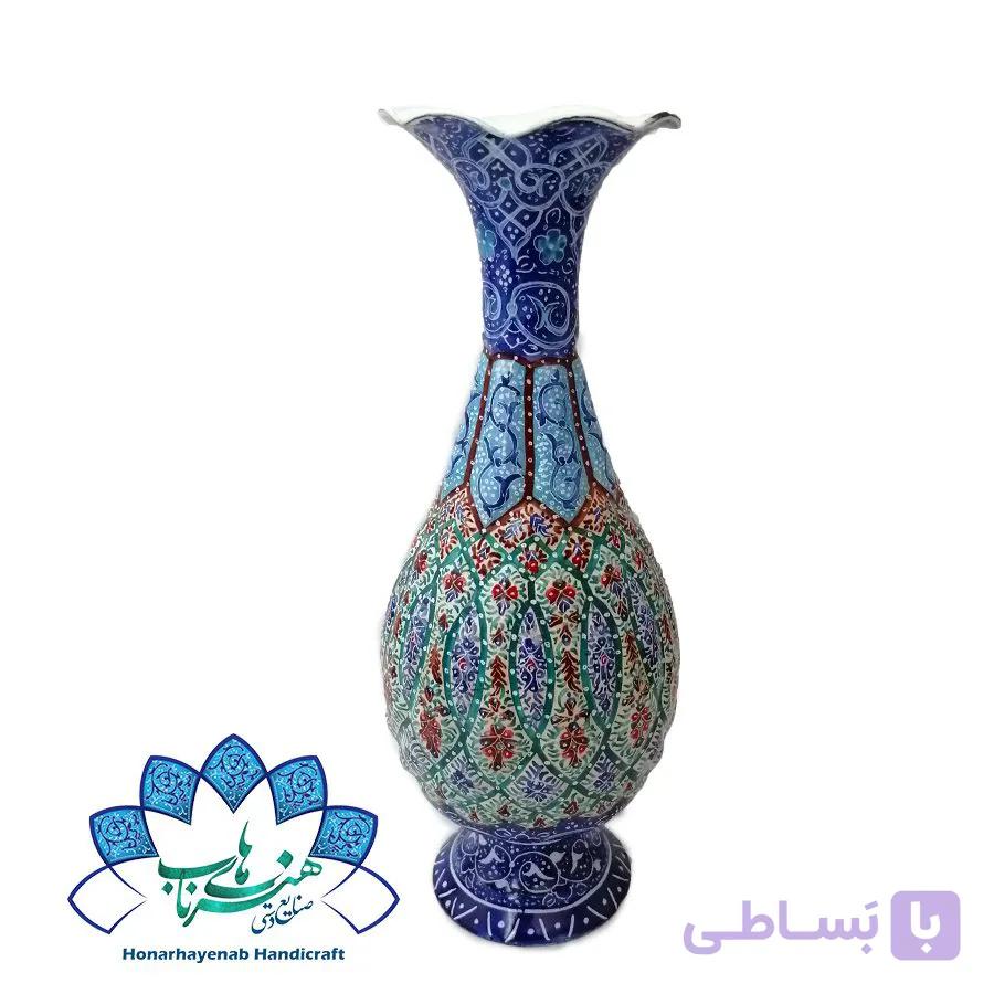 گلدان صراحی میناکاری – کد 524
