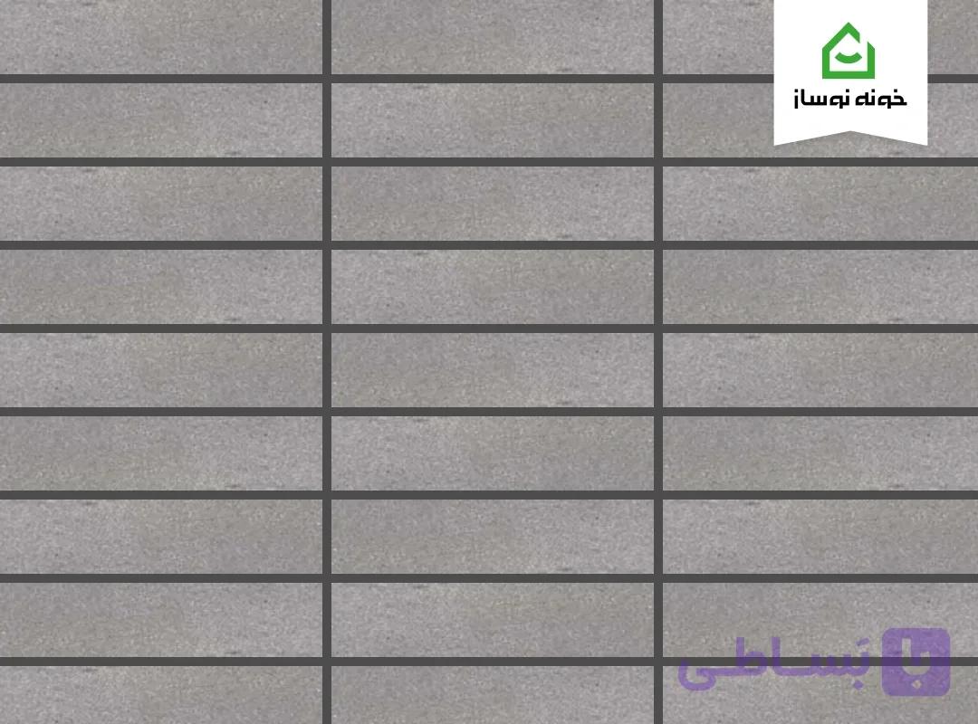 آجر نما نسوز طوسی تیره کد G2 آذرشین — تصویر 1