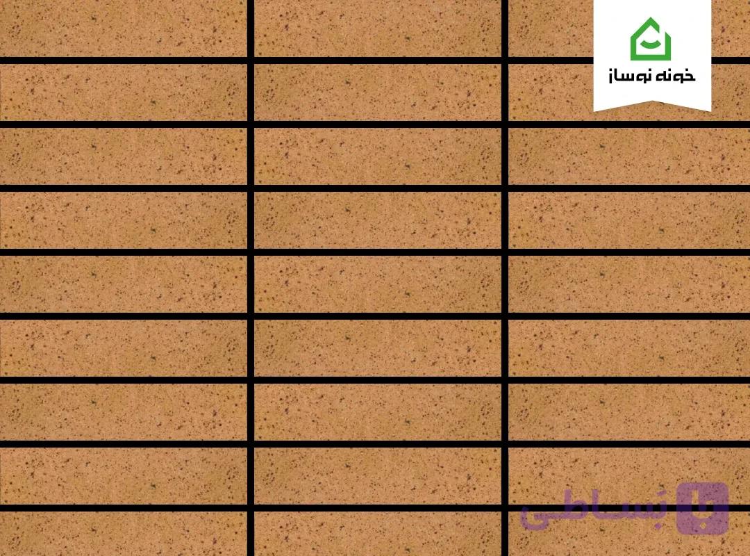 آجر نما نسوز شاموتی تیره کد p3+ آذرشین — تصویر 1