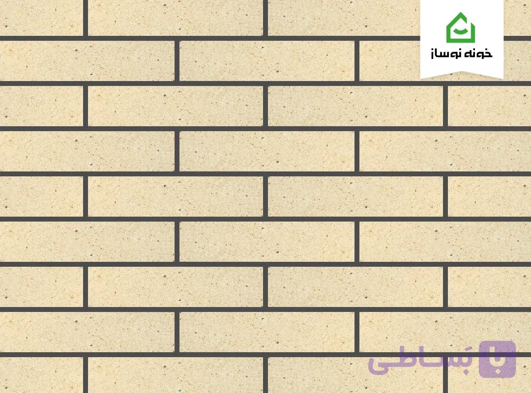 آجر نما نسوز کرمی کد PT آذرشین — تصویر 1