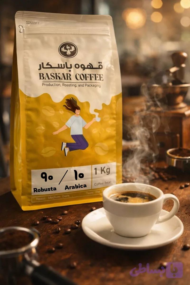 قهوه برند باسکار میکس تایگر 90/10