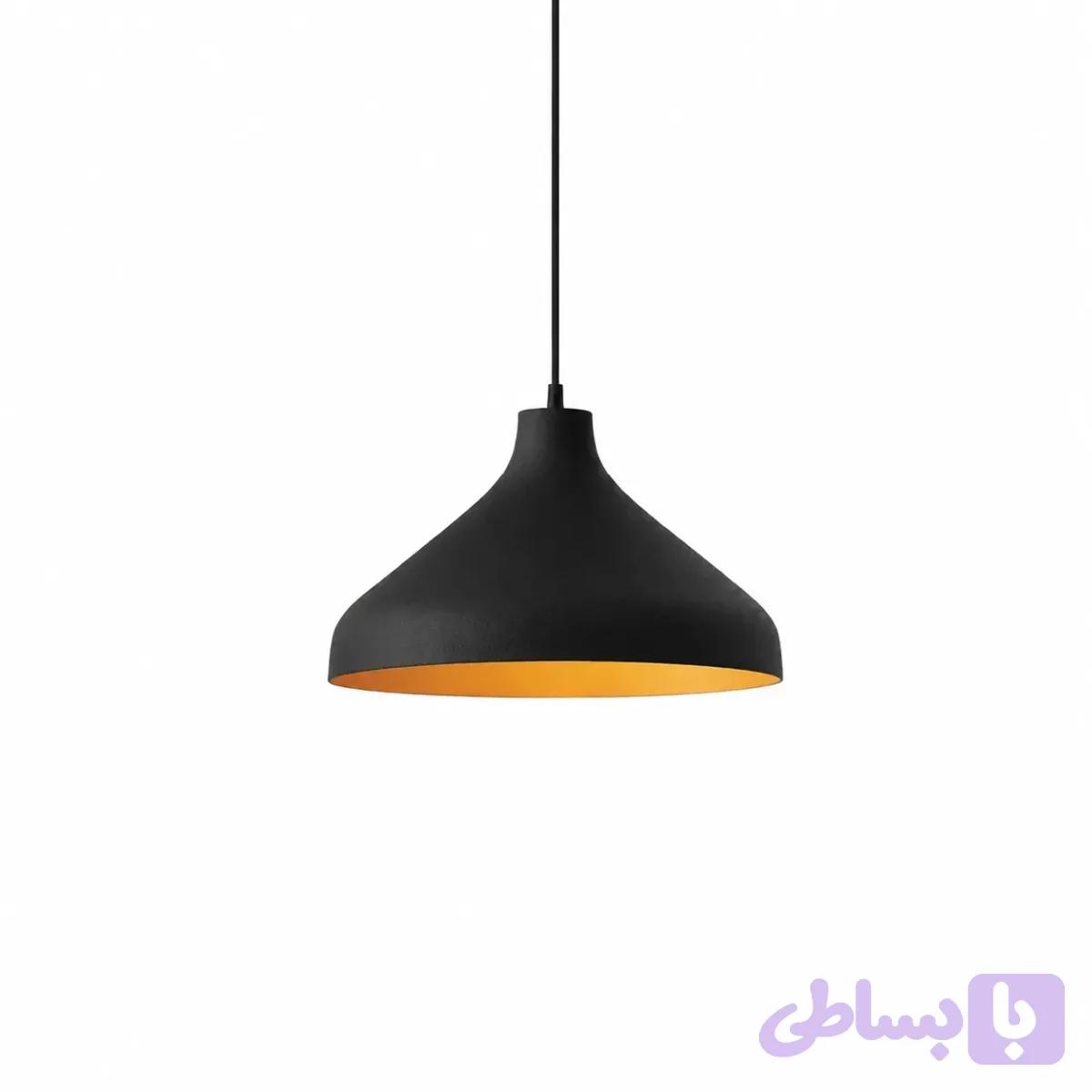 چراغ آویز گنبدی مشکی — تصویر 1