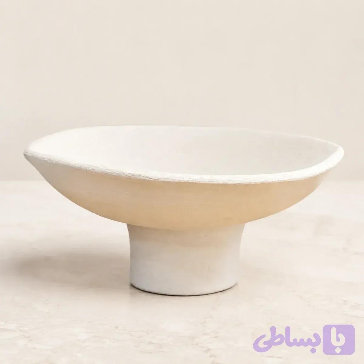 ظرف دکوری مینیمال کرم — تصویر 1