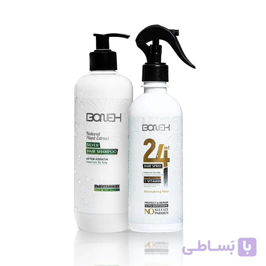 پکیج کامل بونه (سرُم مو + عطر مو + شامپو ) — تصویر 1