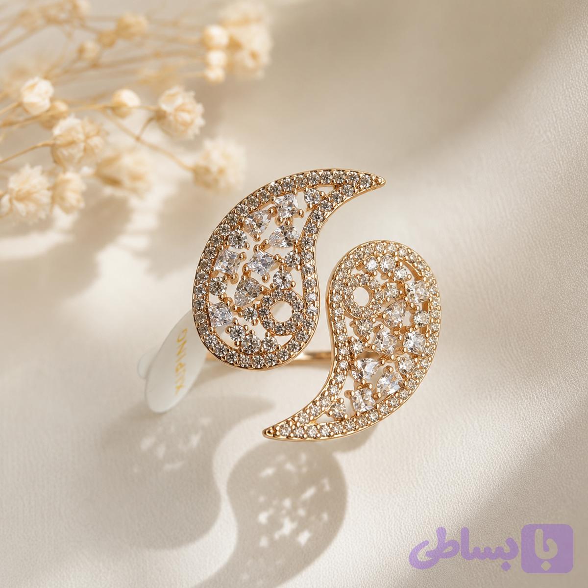 انگشتر ژوپینگ ترمه طلایی