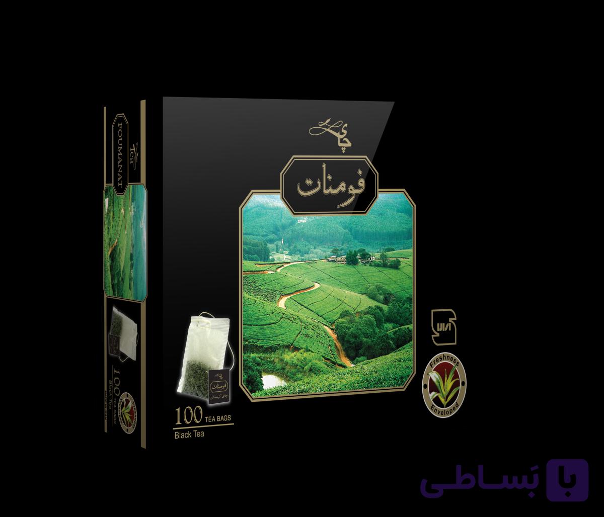 چای سیاه کیسه‌ای فومنات 100عددی — تصویر 1